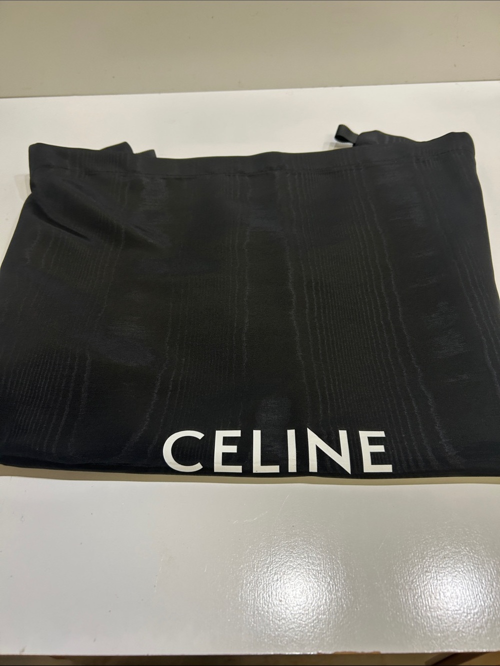 Celine Black Dust Bag with White Logo 27x27
